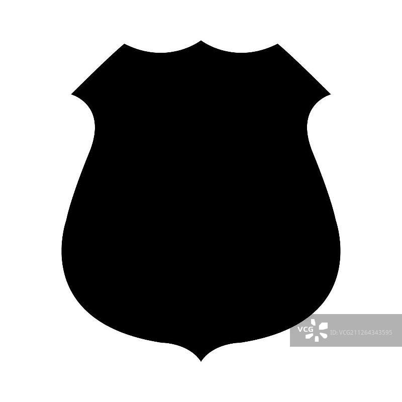 黑色警徽图标图片素材