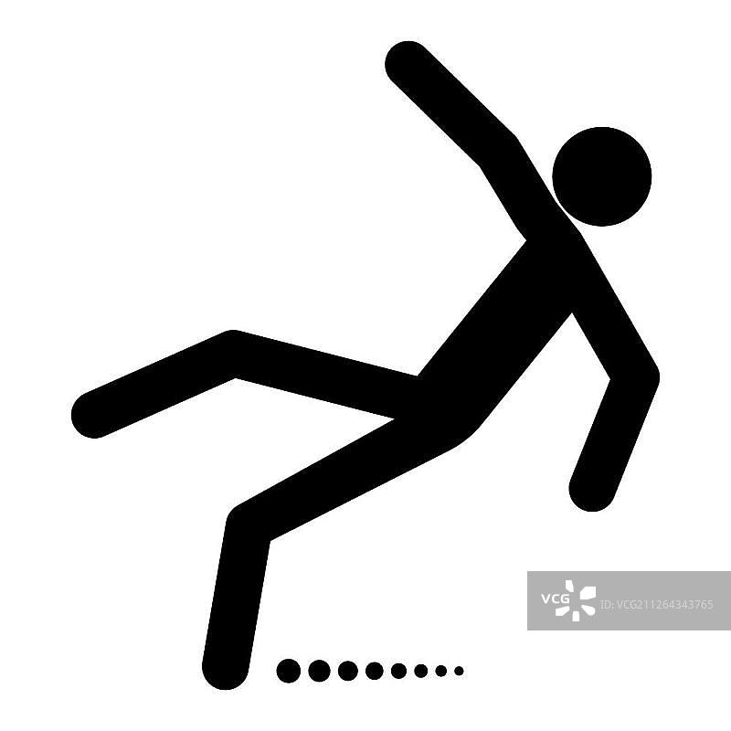 男人滑倒图标图片素材