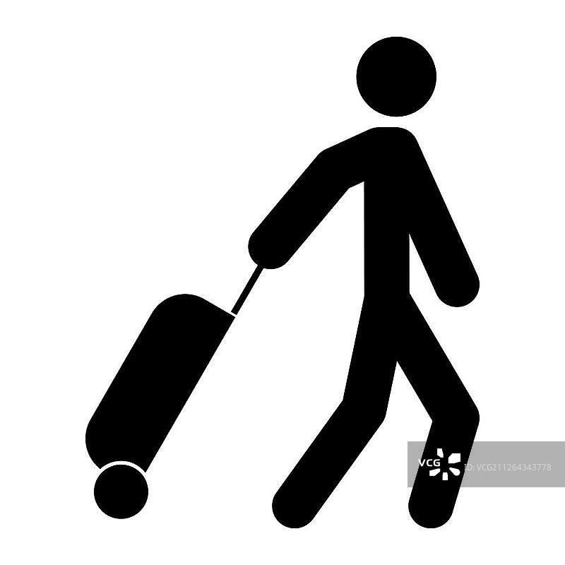 手提箱图标男人图片素材