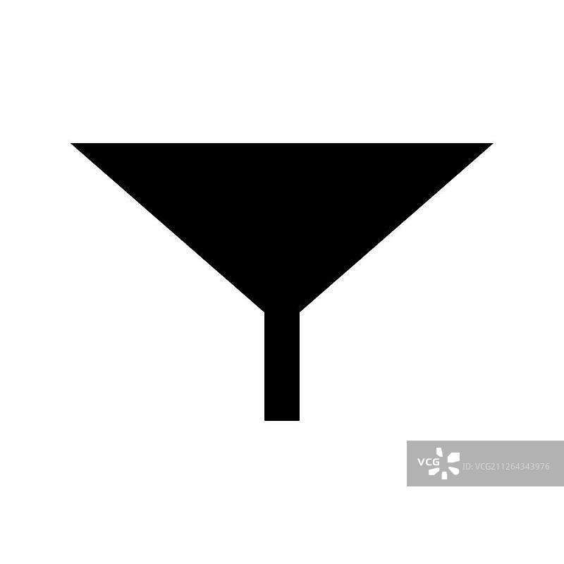 黑色过滤器或漏斗图标图片素材