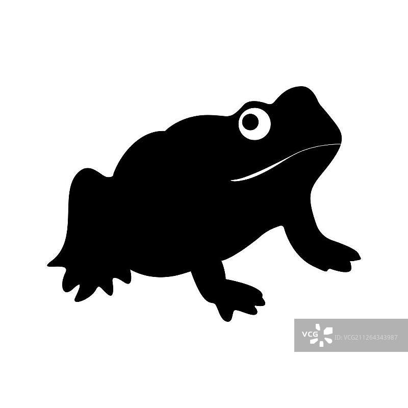 青蛙黑色图标简约风格图片素材