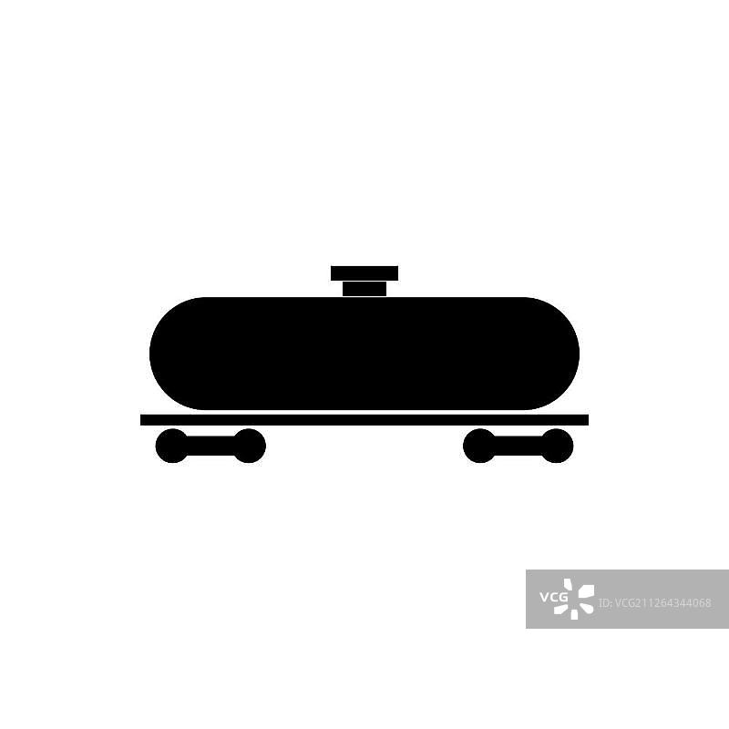 黑色蓄水池图标（简约风格）图片素材