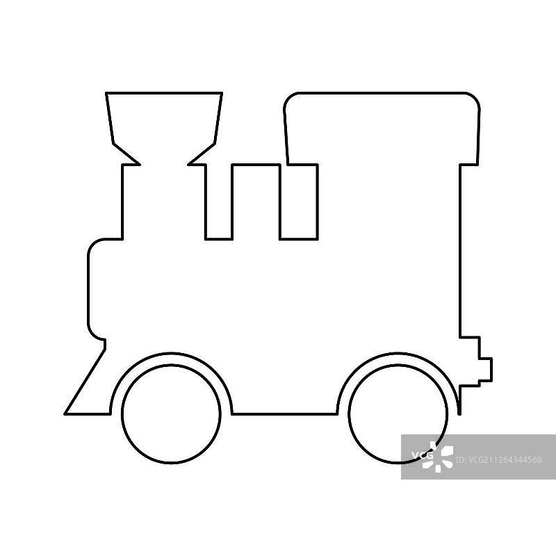 蒸汽机车黑色图标图片素材