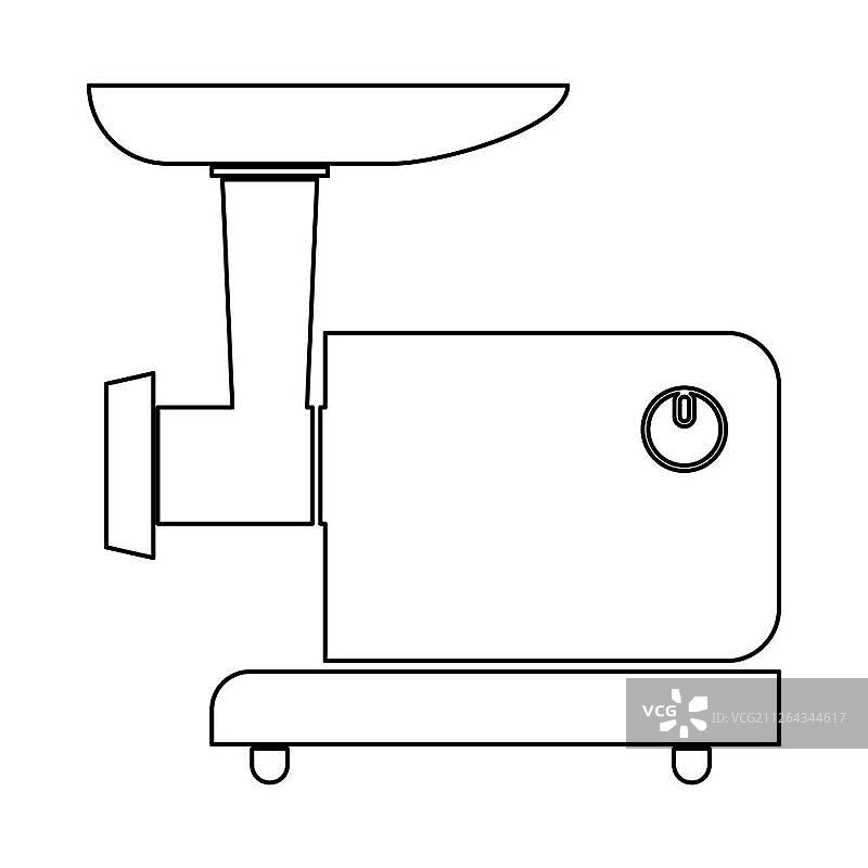 黑色电动绞肉机图标图片素材
