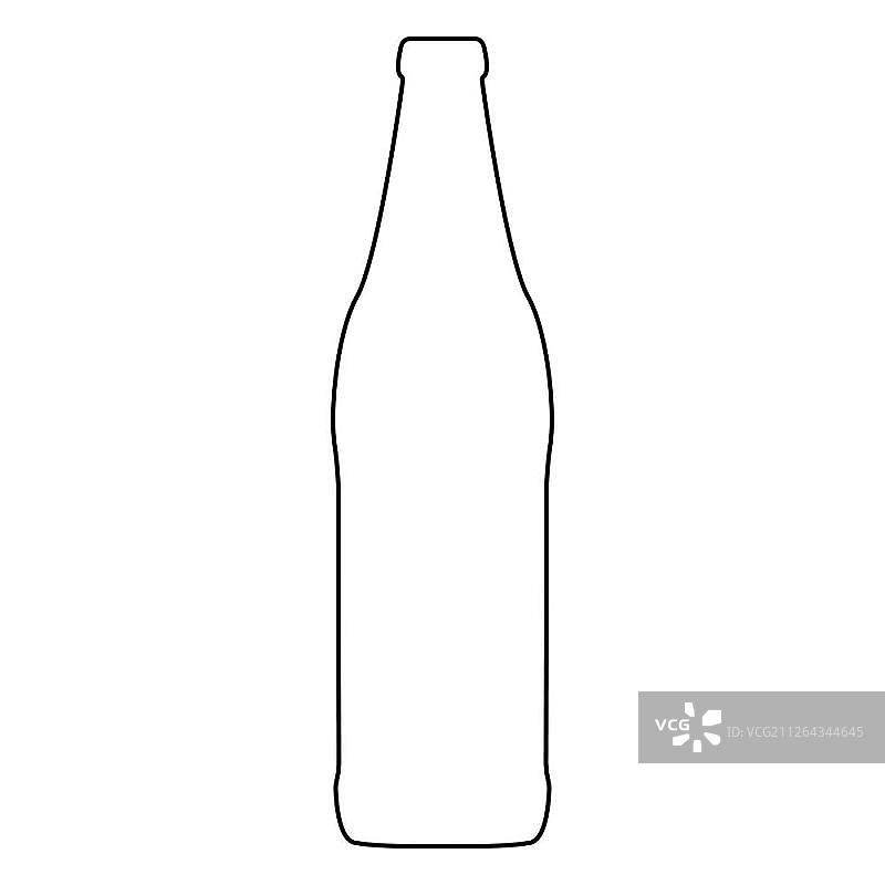 啤酒瓶黑色图标图片素材