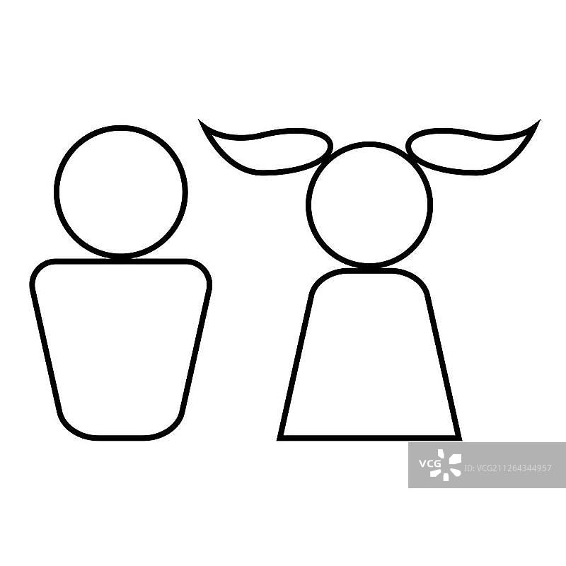 男孩和女孩图标图片素材