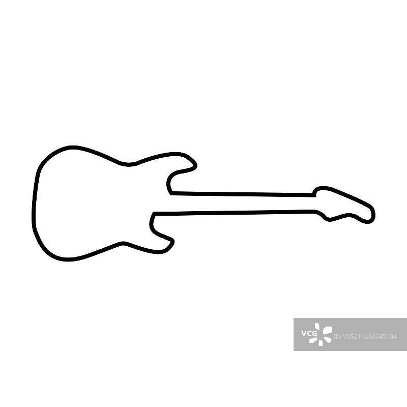 黑色电吉他图标图片素材