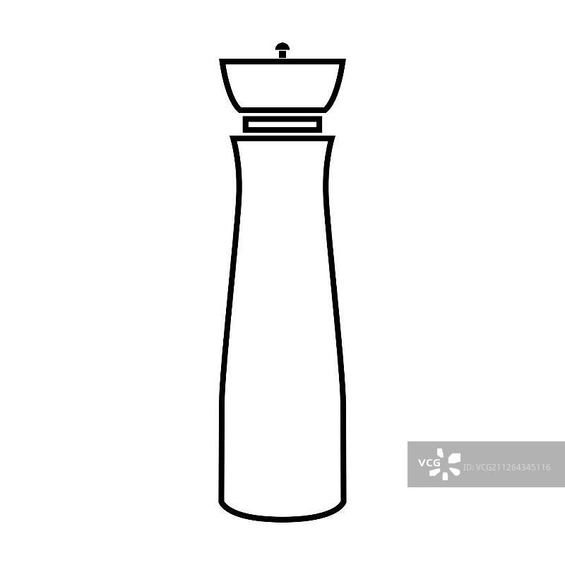 黑色盐和胡椒研磨器图标图片素材