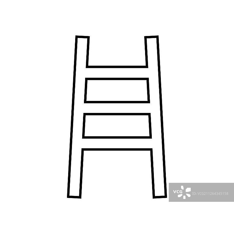 黑色梯子图标图片素材