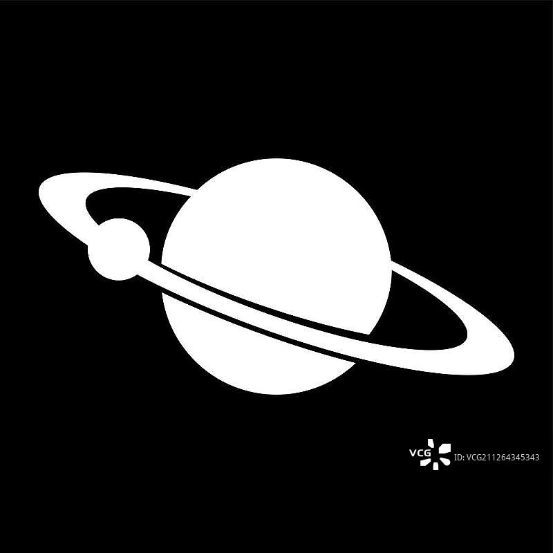 带卫星的行星图标图片素材