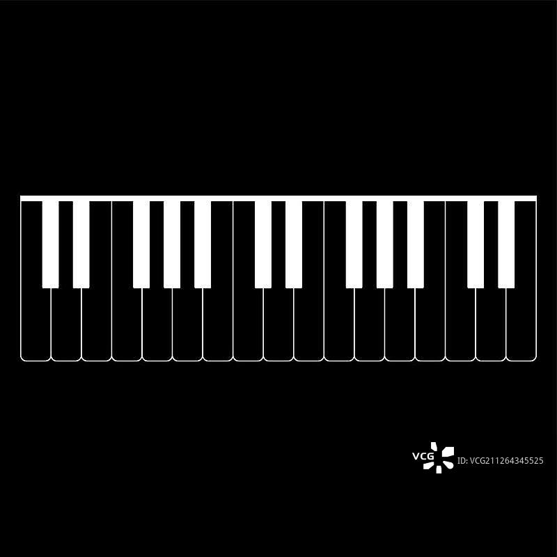钢琴键图标图片素材