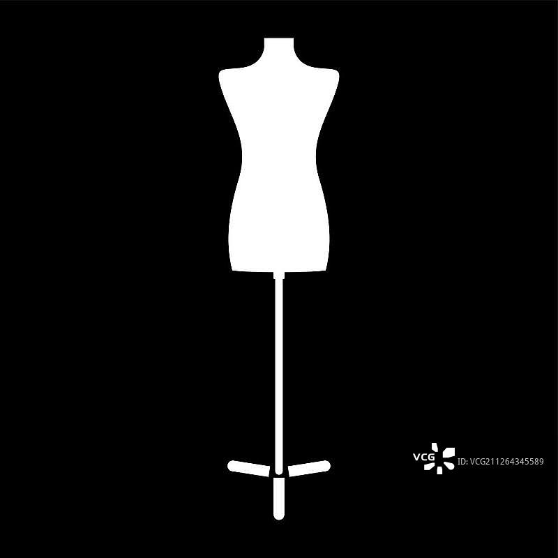 时装模特架，女性躯干人体模型图标图片素材