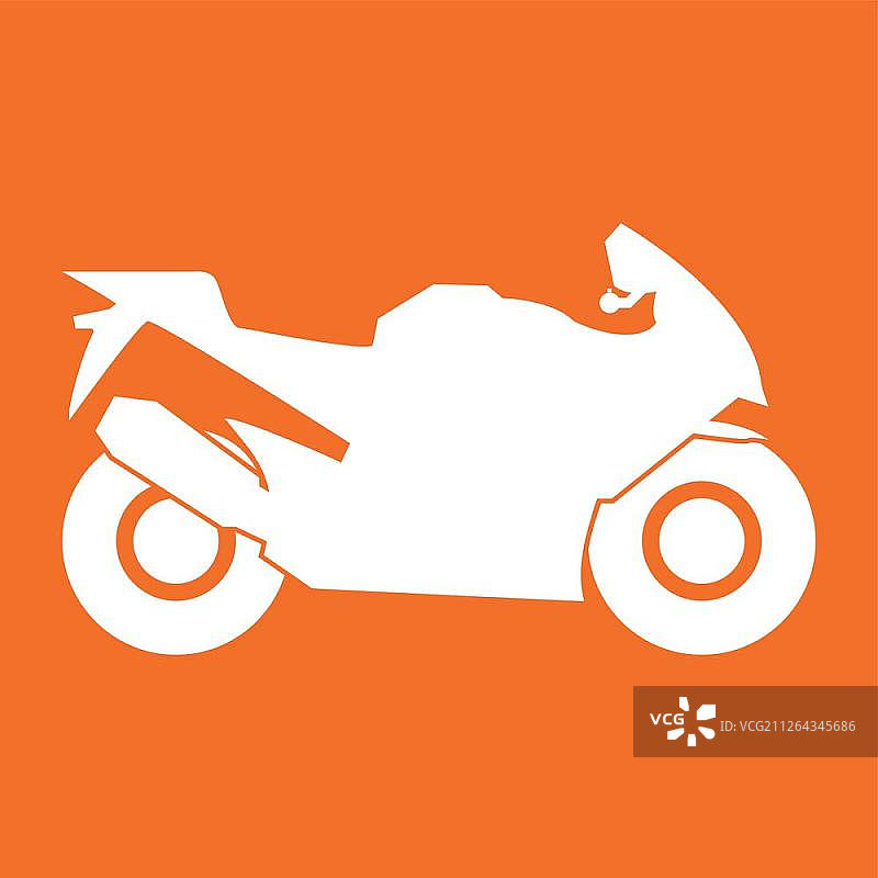 白色摩托车图标图片素材