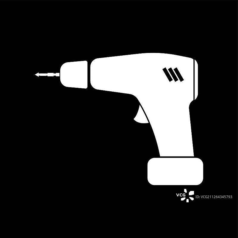 白色螺丝刀图标图片素材