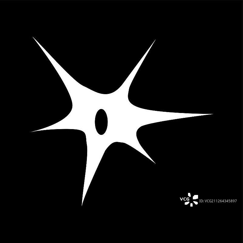 神经细胞白色图标图片素材