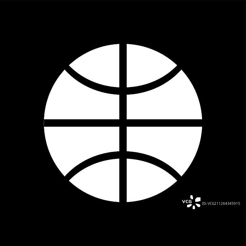 白色篮球图标图片素材