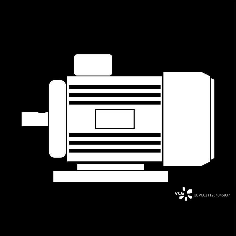 白色电动机图标图片素材