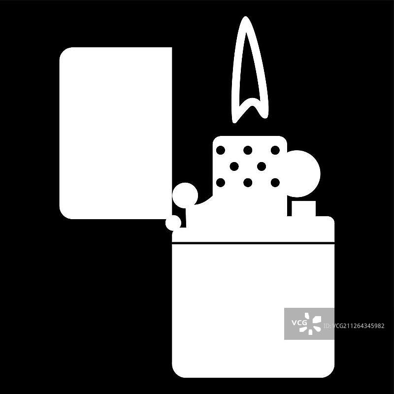 白色香烟打火机图标图片素材