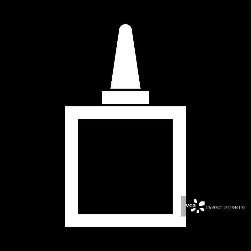 白色胶水图标.扁平风格.图片素材