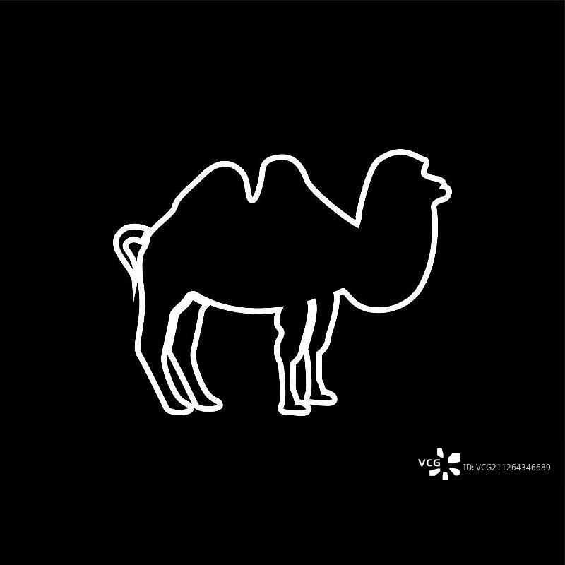 骆驼白色图标图片素材