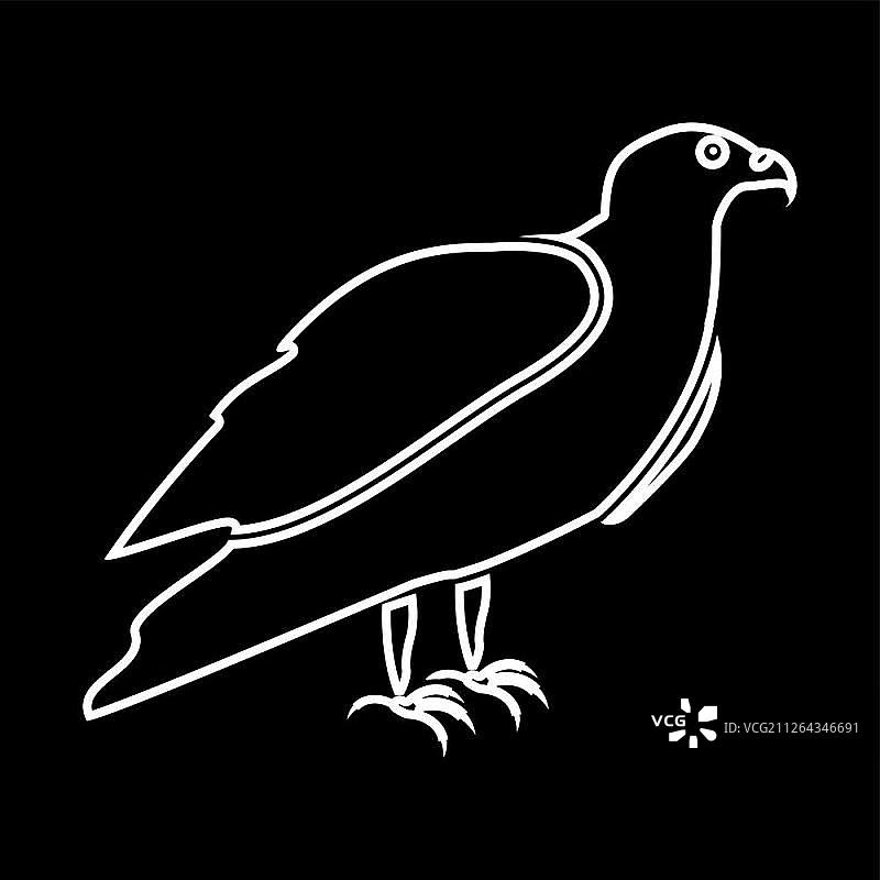 白色老鹰图标图片素材