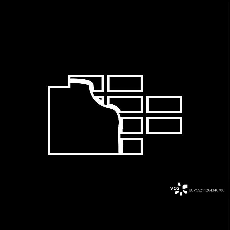 白色墙面图标图片素材