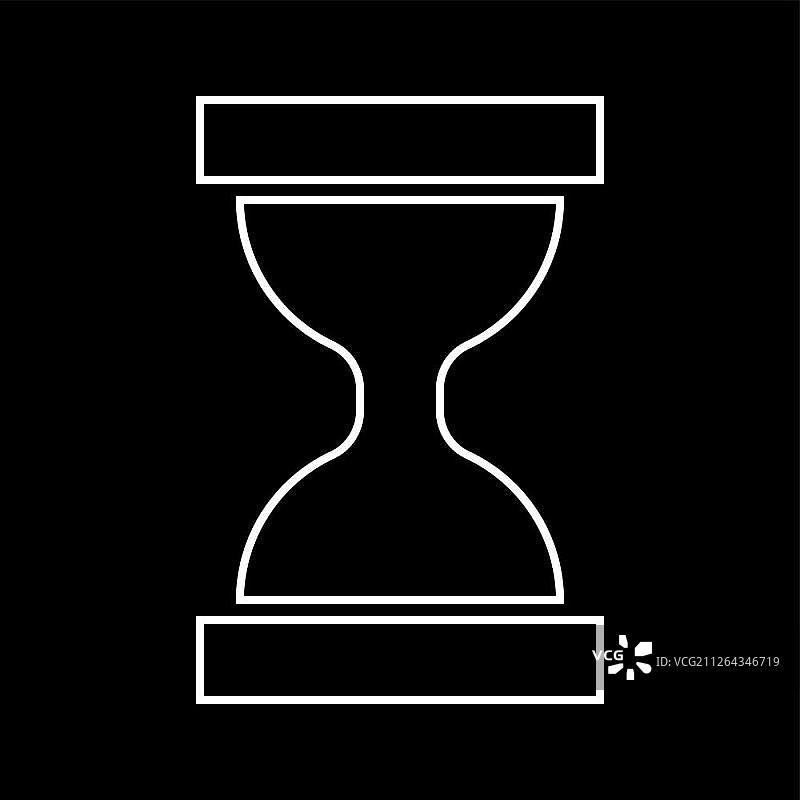 沙漏白色图标图片素材