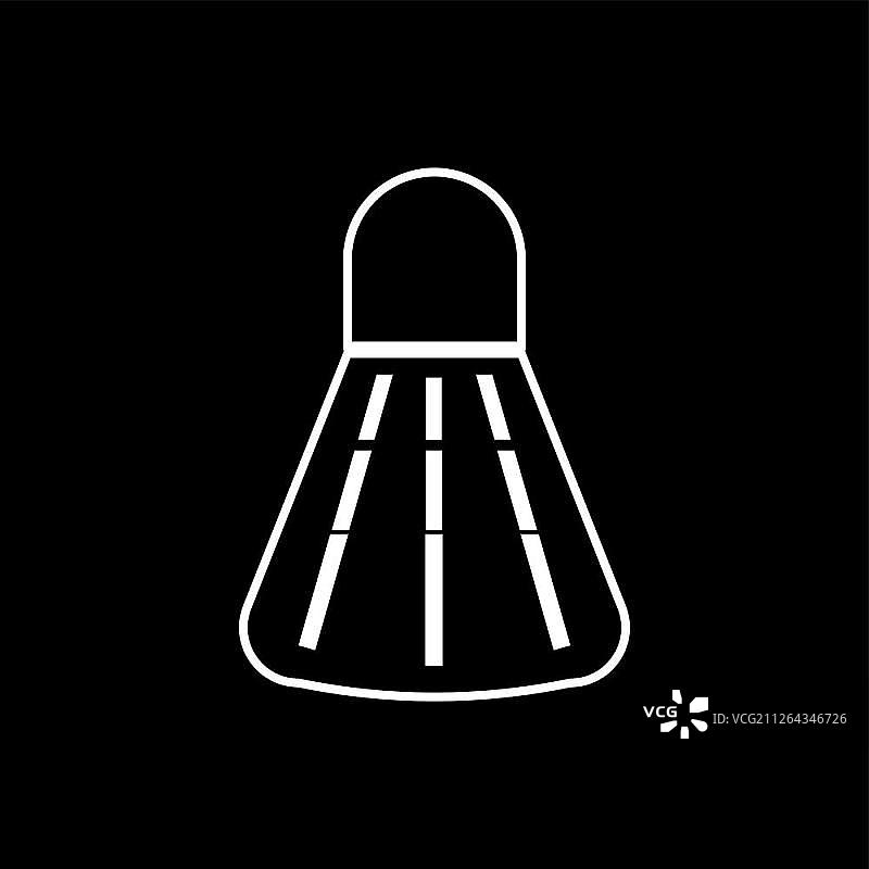 白色羽毛球图标图片素材