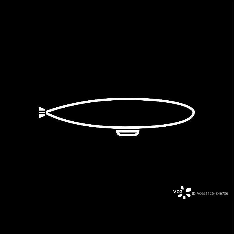 飞艇白色图标图片素材