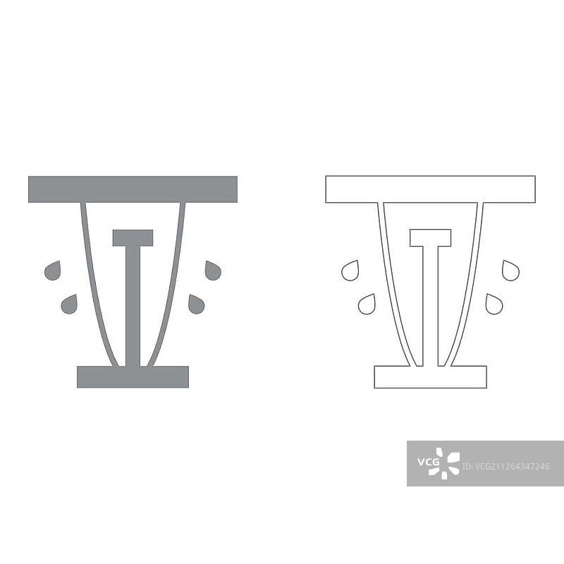 草坪洒水器图标图片素材