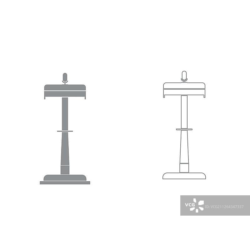 单麦克风讲台图片素材