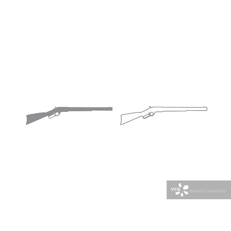 灰色步枪图标图片素材