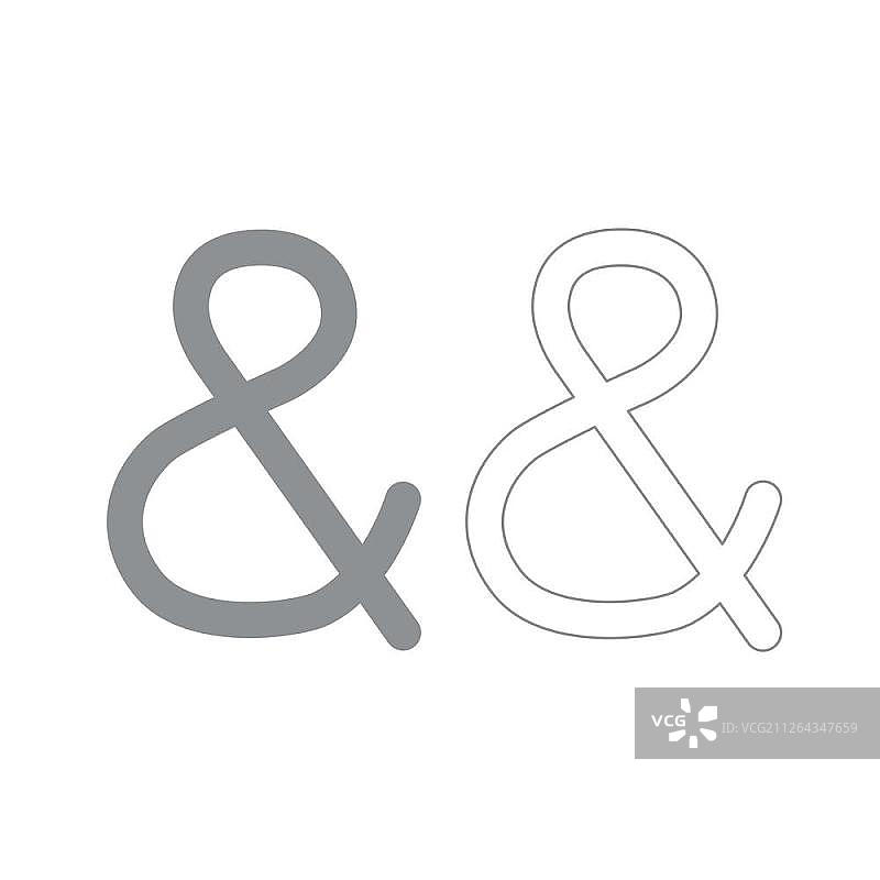 灰色的&符号图标图片素材