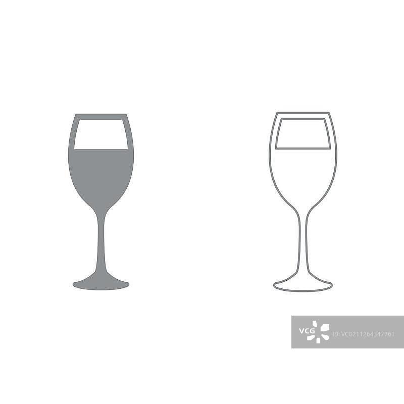 葡萄酒杯图标图片素材