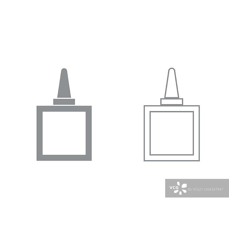 灰色胶水套装图标图片素材