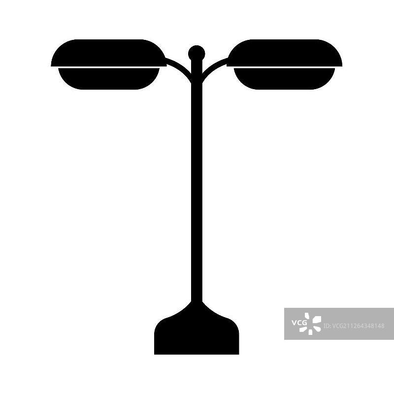 路灯或黑色灯具图标图片素材
