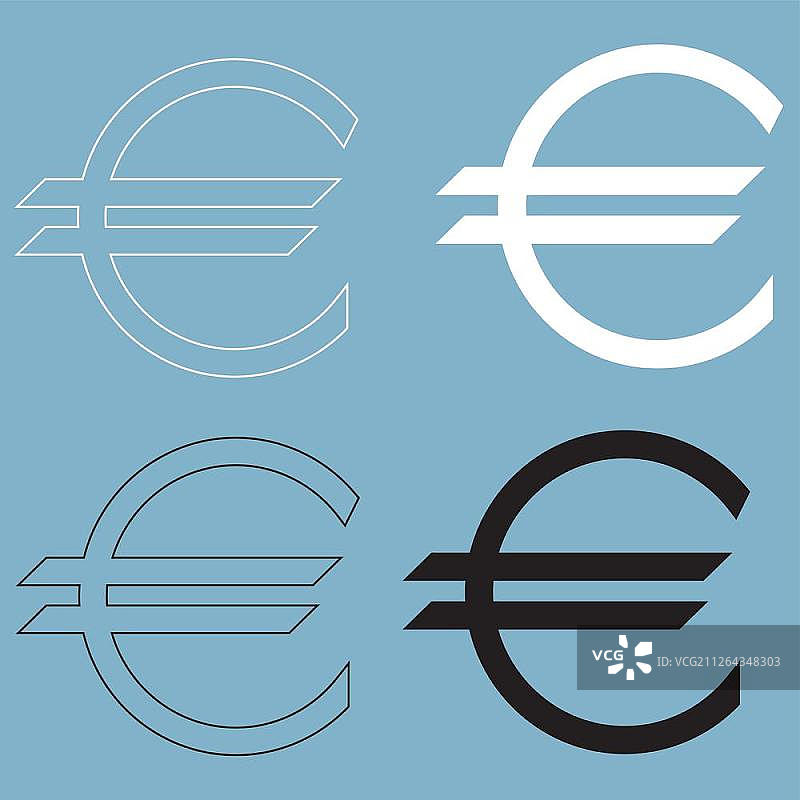 欧元符号图标图片素材