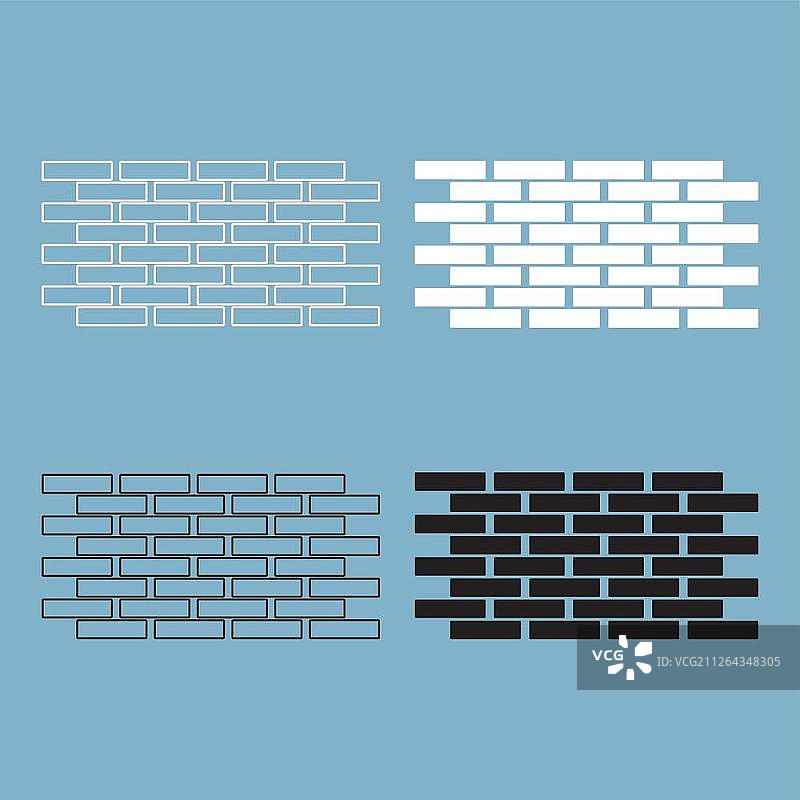 墙壁图标集图片素材