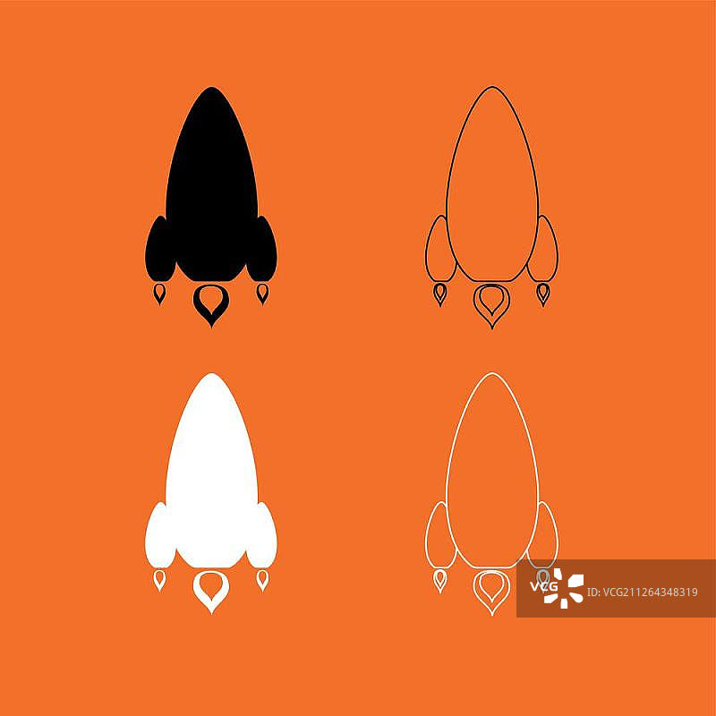 火箭图标套装图片素材