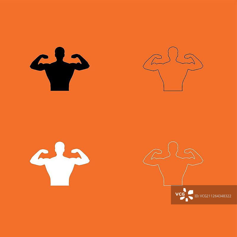 健美运动员图标图片素材