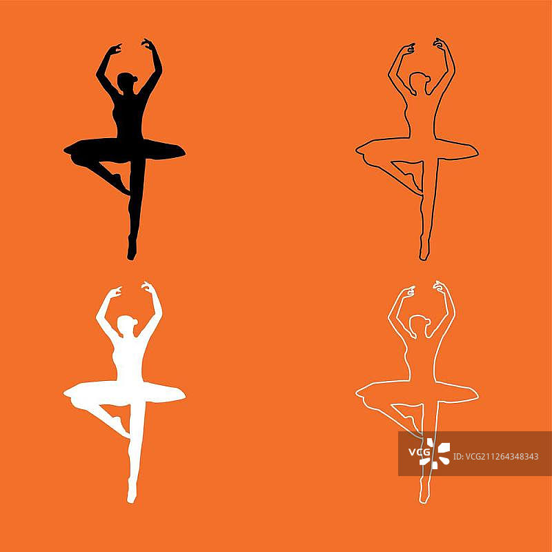 芭蕾舞演员图标图片素材