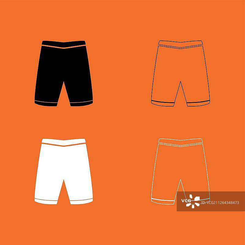 黑白短裤图标图片素材