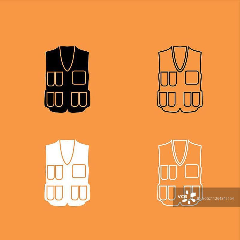 黑白马甲套装图标图片素材