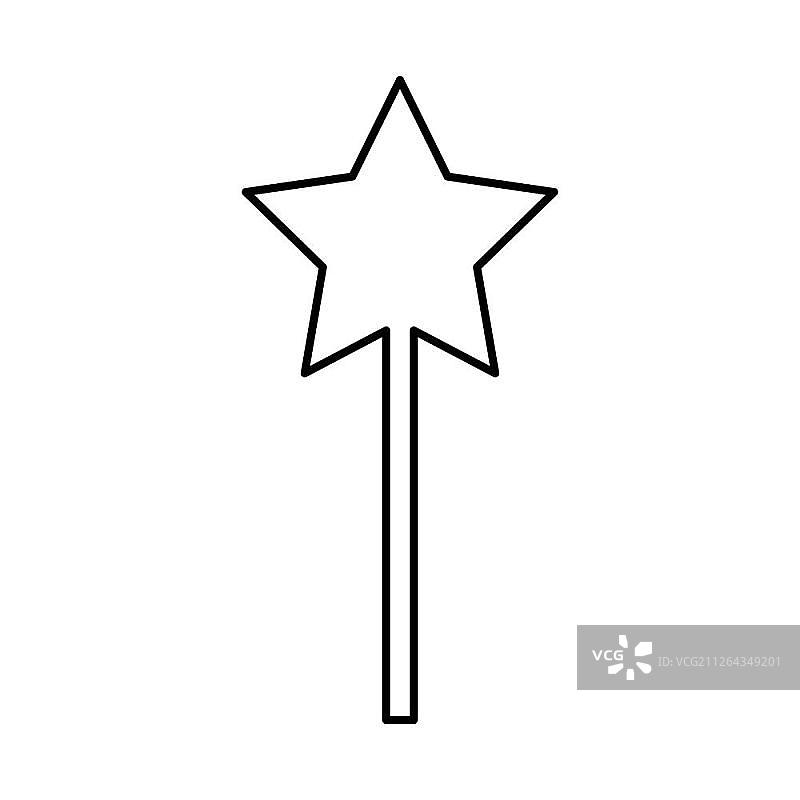 魔法棒黑色图标图片素材