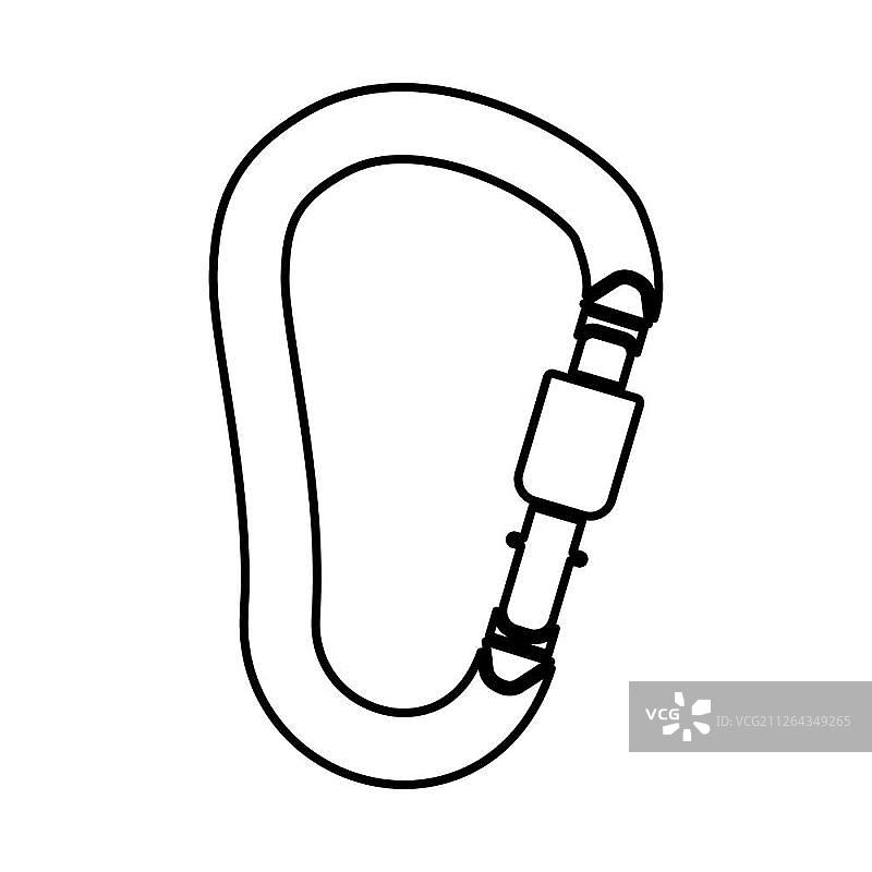 安全钩或登山扣黑色图标图片素材