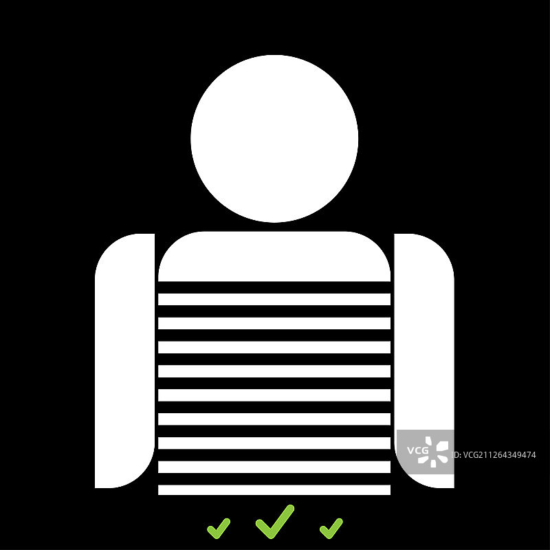 白色水手图标扁平风格图片素材