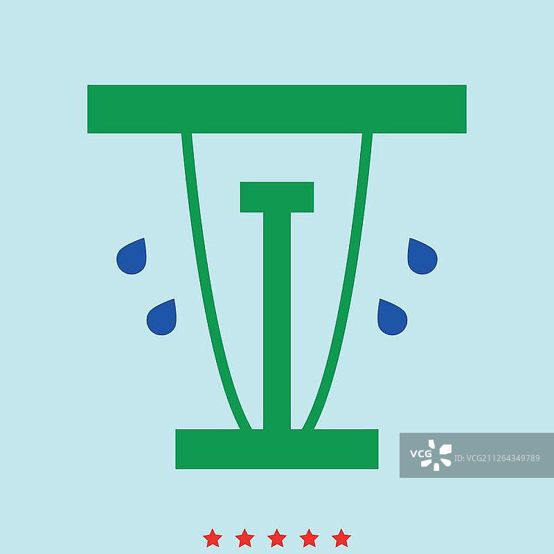 草坪洒水器图标图片素材