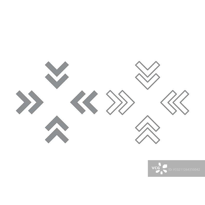 箭头图标瞄准目标灰色设置图片素材