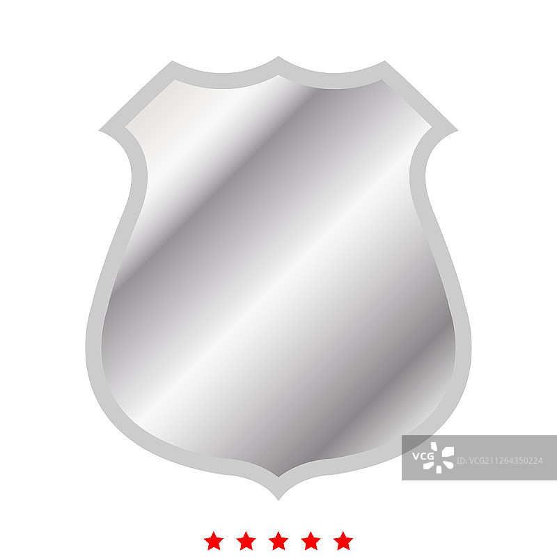 警徽图标，扁平风格图片素材