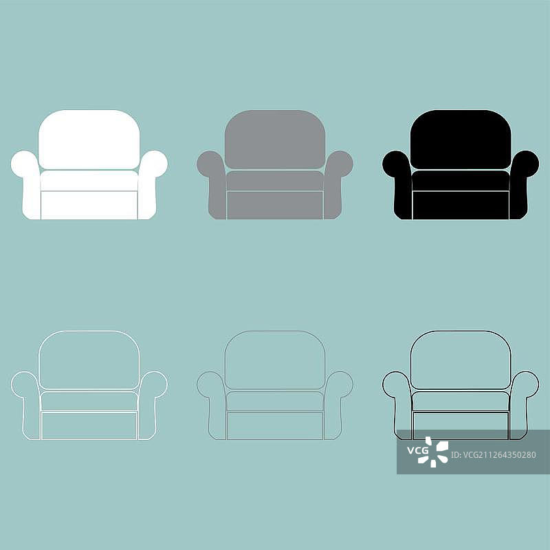扶手椅图标图片素材